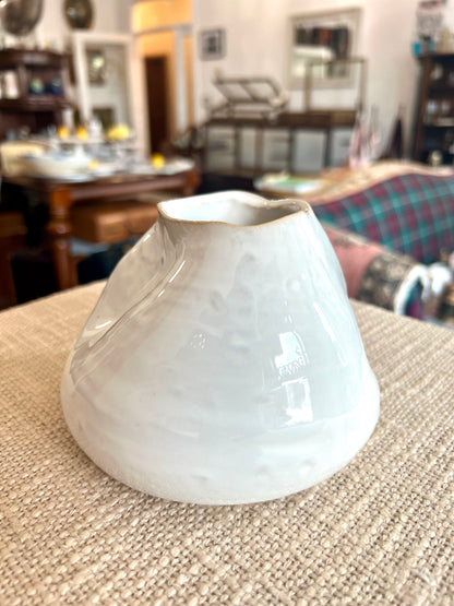 Perfectly Imperfect Ceramic White Vase