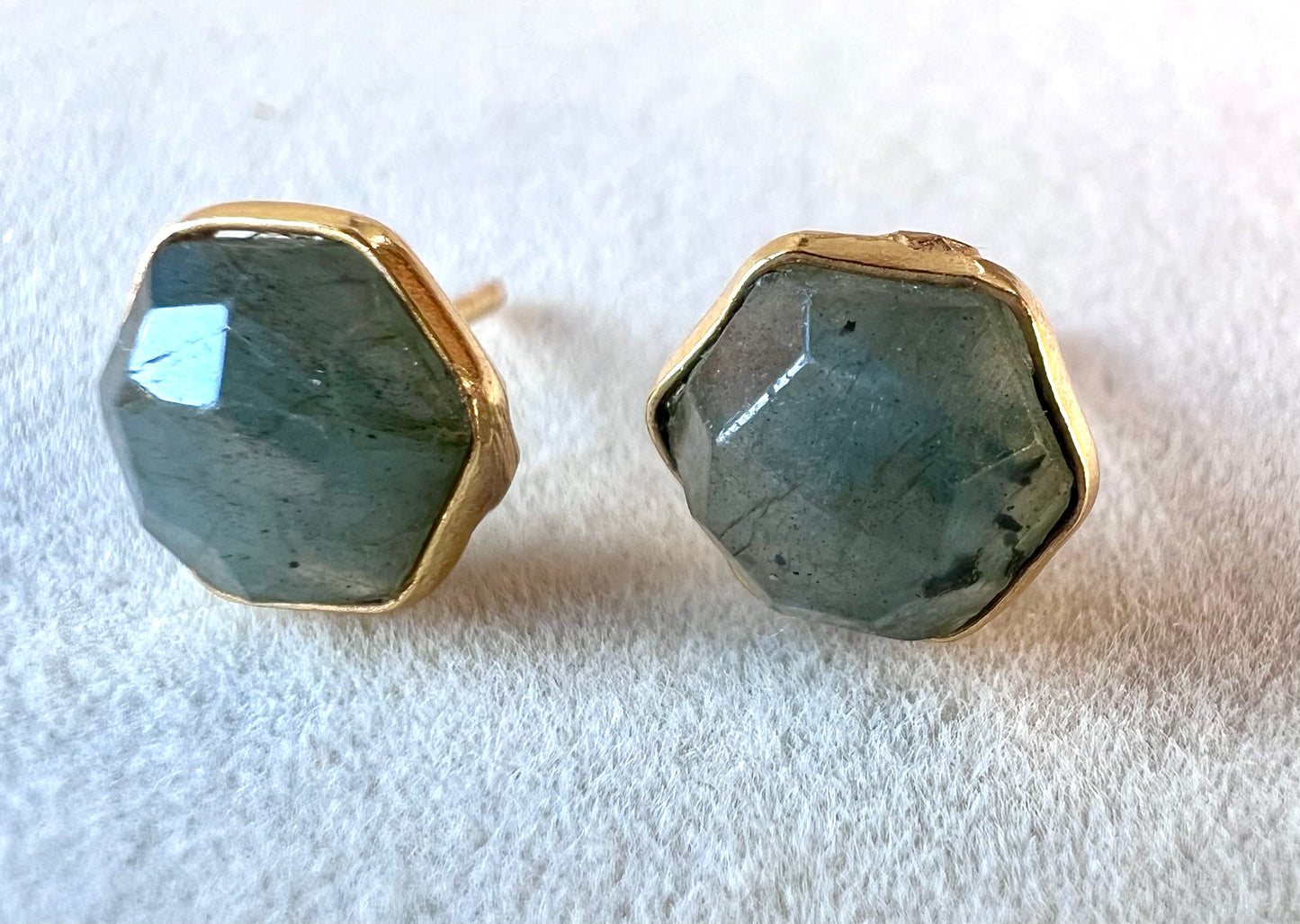 Faceted Labradorite Studs