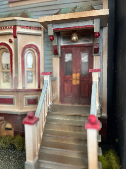 Chicago Victorian Cottage 2 - Shadow Box by Artist Dick Dahlstrom