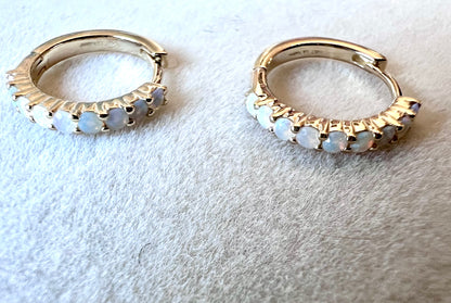 Ethiopian Opal Solid 14kt Gold Earrings