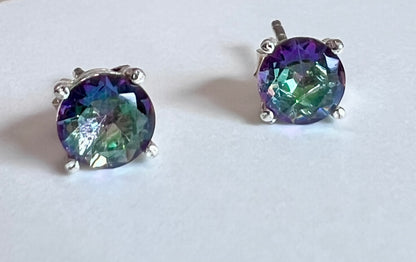 Mystic Topaz Stud Earrings