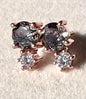 Rutilated Quartz and White Topaz Stud Earrings