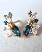 London Blue Topaz & Rainbow Moonstone 18kt Gold Vermeil Earrings