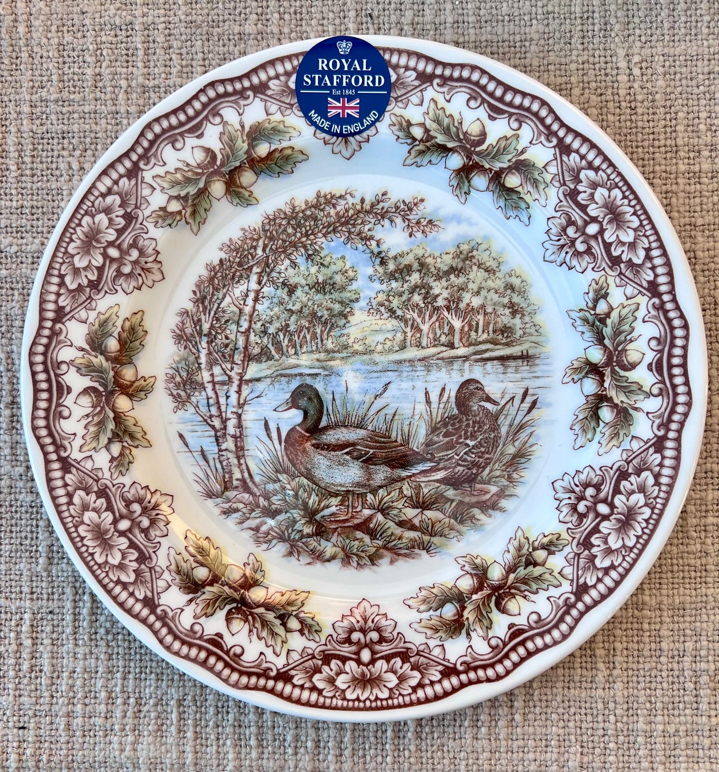Royal Stafford Woodland Mallard Salad Plate - Made in England