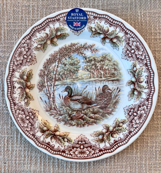 Royal Stafford Woodland Mallard Salad Plate - Made in England
