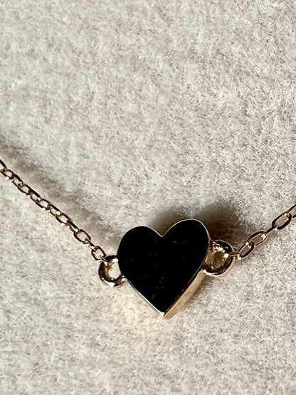 Solid Gold Lovers Heart Bracelet