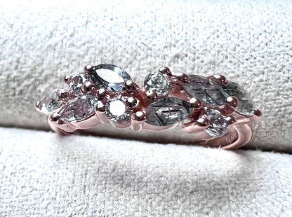 Rutilated Quartz & 14kt Rose Gold Vermeil Ring - Size 7