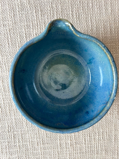 Peacock Textured Bowl - Handmade by Ceramic Artist Natalie Zelman