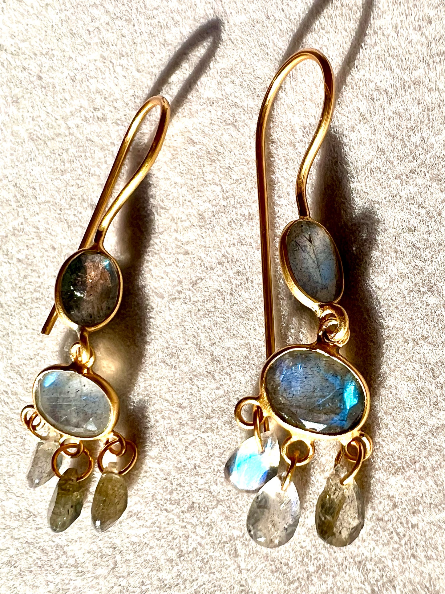 Labradorite Chandelier Earrings