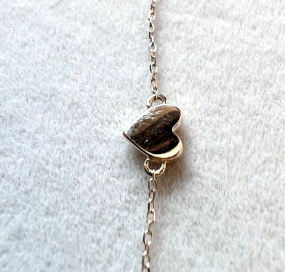 Solid 10kt Gold Heart Bracelet