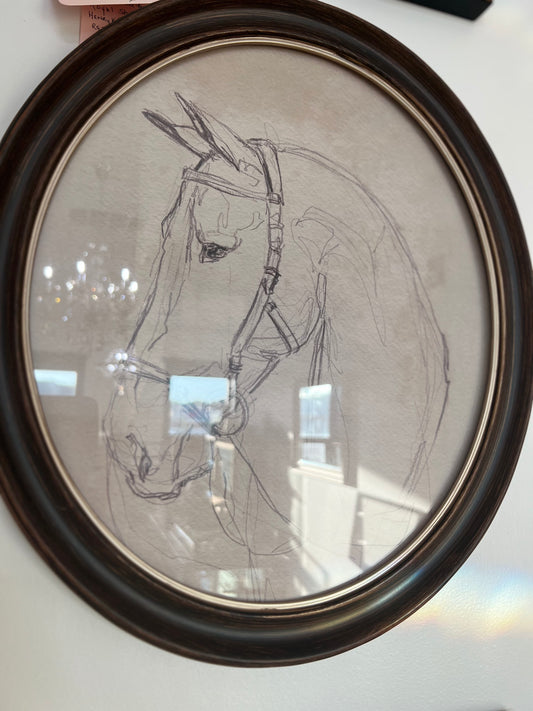 Horse Sketch Framed Art