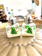 Winter Forest Small Hand-painted Salt & Pepper Shaker Set by Carol Moore