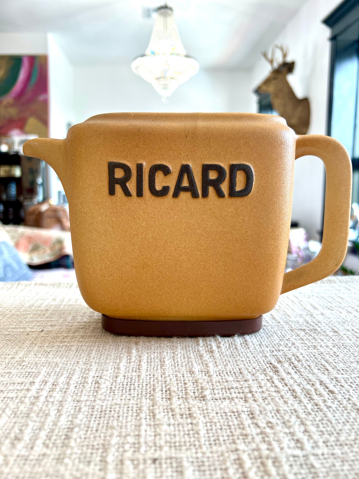 Vintage Ricard Ceramic Pitcher from RICARD Ceramic Ateliers - France 1950s