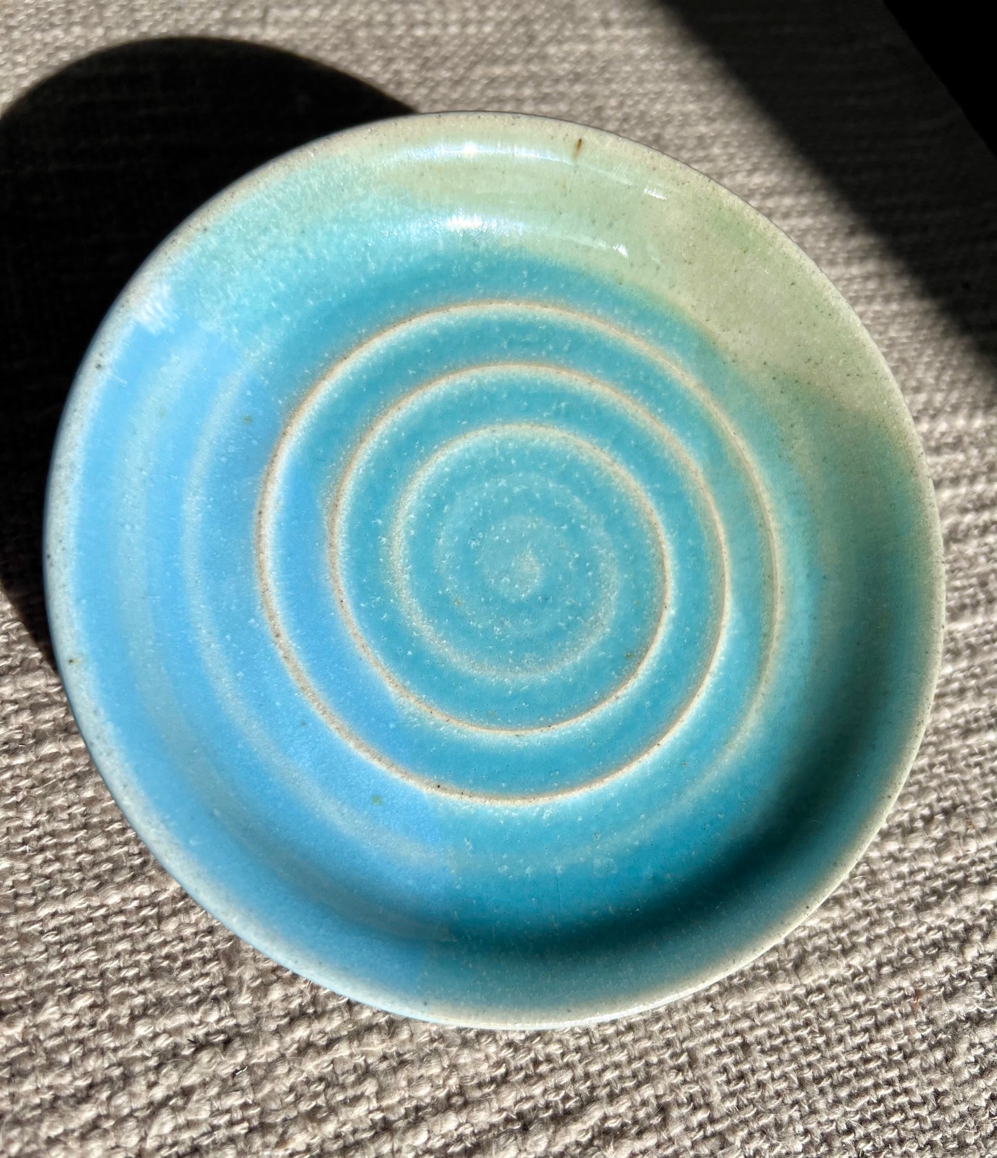 Robin’s Egg Blue Swirl Plate - Handmade by Ceramic Artist Natalie Zelman