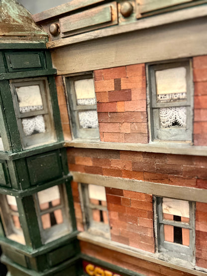 Daily Grind Chicago Coffee Shop - Shadow Box by Artist Dick Dahlstrom