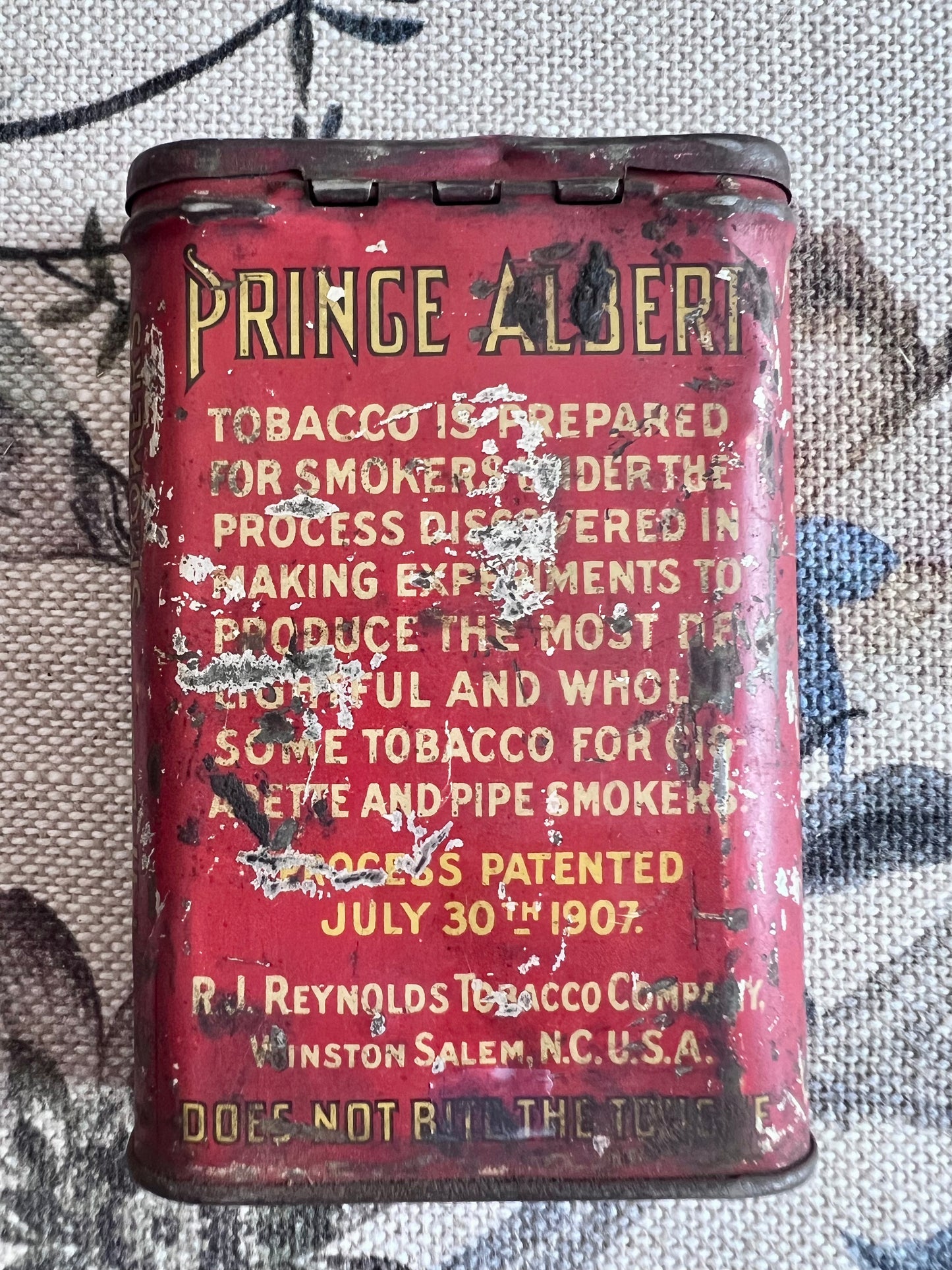Antique Tobacco Tin - Prince Albert Crimp Cut Pipe and Cigarette Tobacco