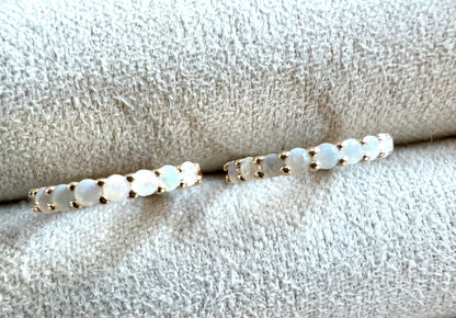 Ethiopian Opal Solid 14kt Gold Earrings