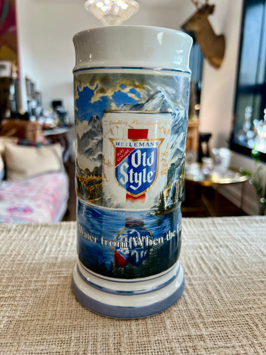 Vintage 1985 Old Style Beer Stein #48268