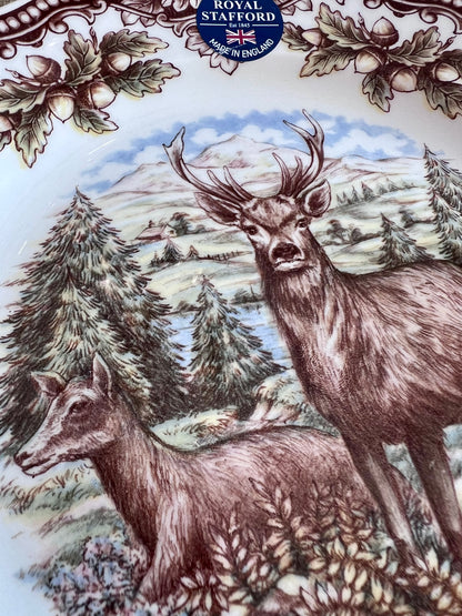 Royal Stafford Stag Deer Dinner Plate - Made in England
