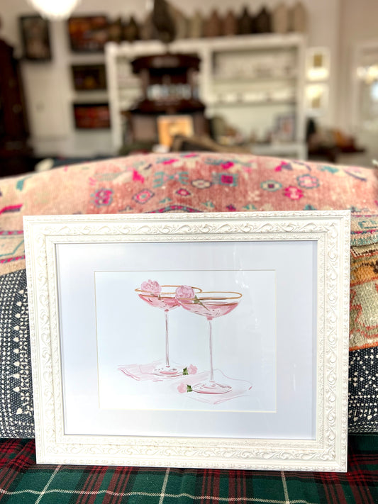 Cheers From Charleston Framed Art Print by Rebecca Meixner
