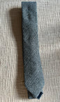 Black Herringbone 50% Wool/ 50% Poly Handmade Necktie