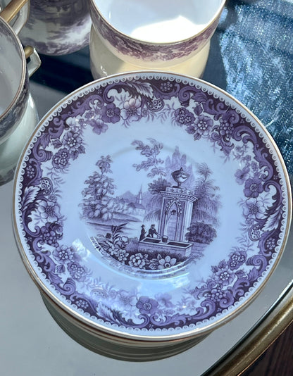 Lavender & Gold Bavarian Tea Set - Vintage 20-Piece