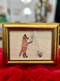 Sparkler Friends Beaded Framed Embroidered Textile by Coral & Tusk