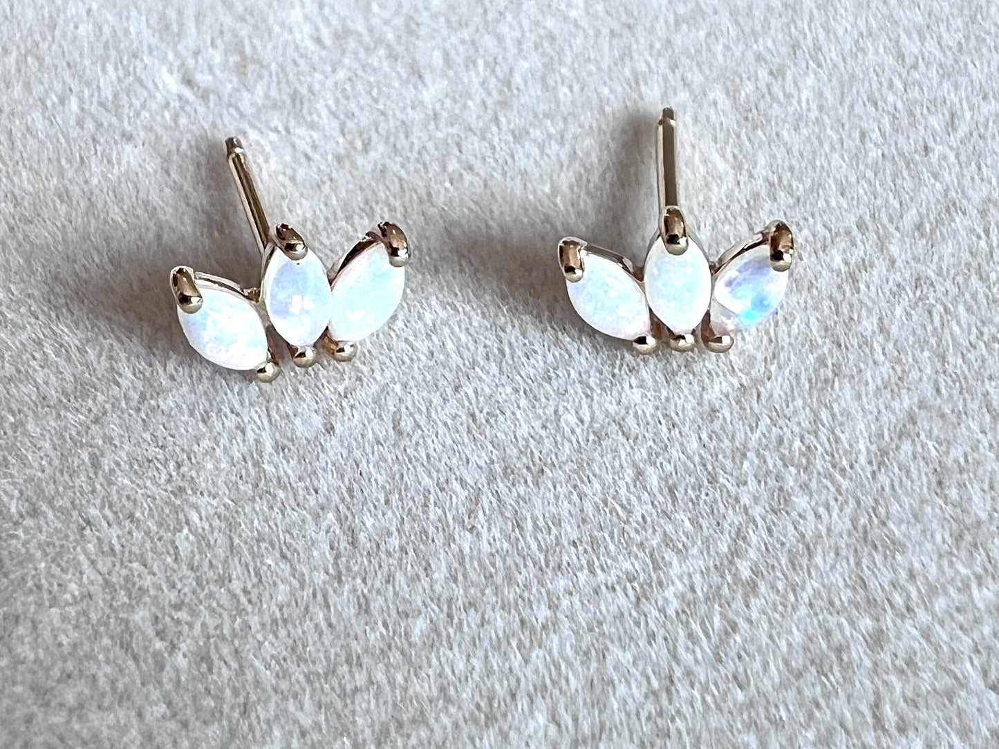 Nightbloom Earrings - Ethiopian Opals and Solid 14kt Gold