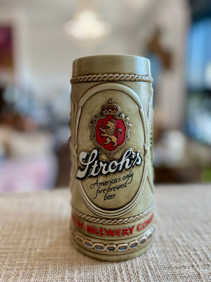 Vintage Stroh's Beer Stein