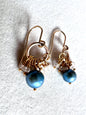 Deep Blue Pearl Earrings