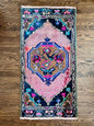 Pink Medallion Vintage Turkish Oushak Rug