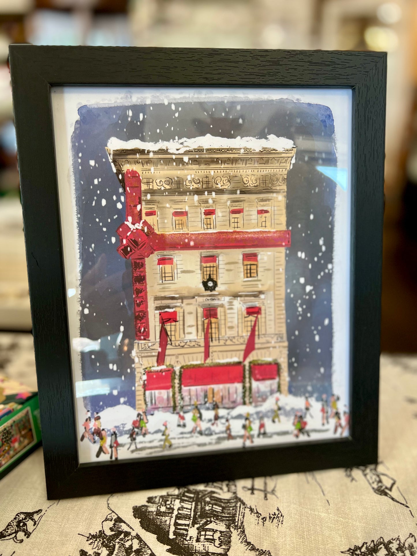 NYC Cartier Holiday Shop Framed Art Print by Rebecca Meixner