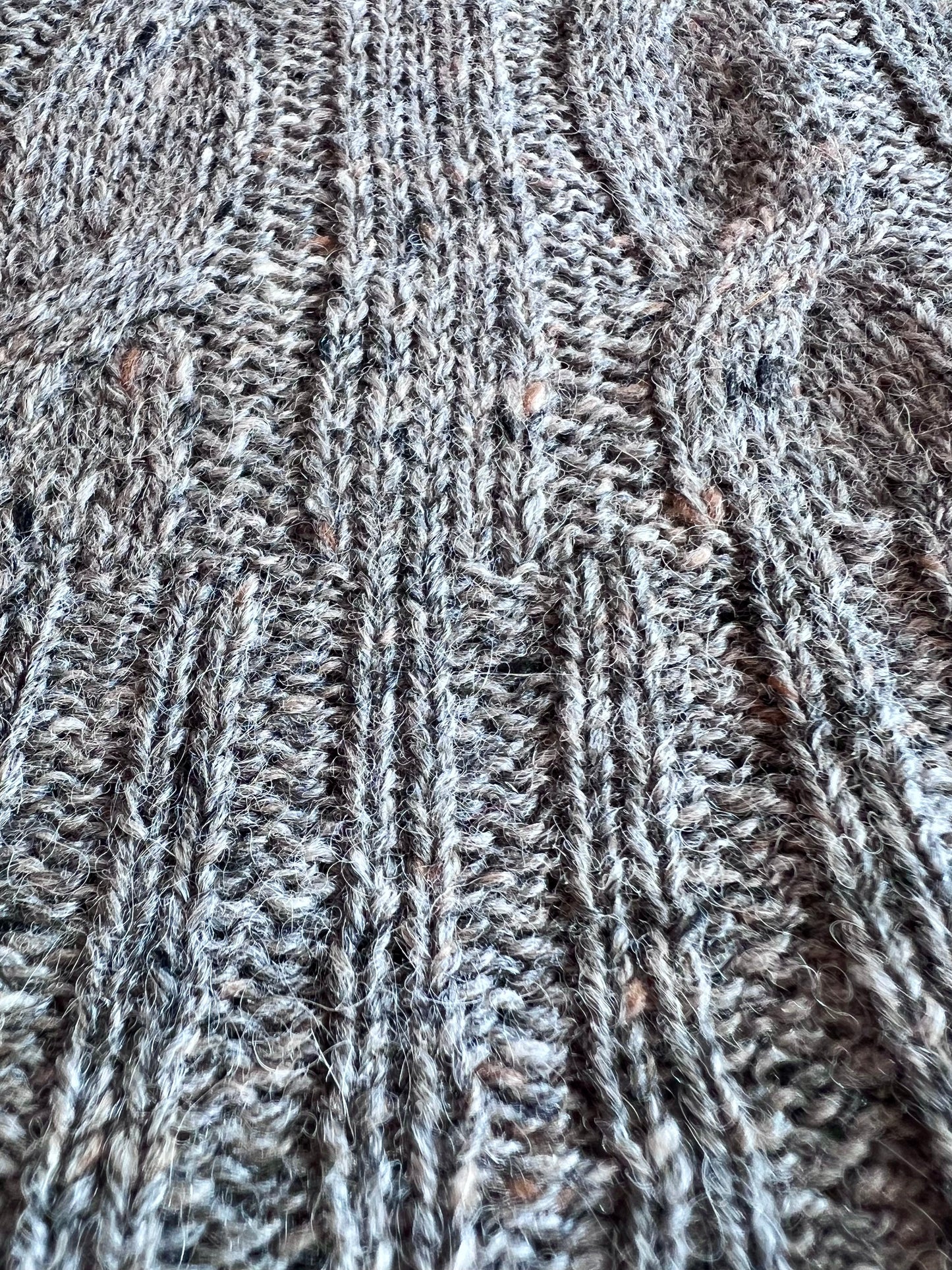 Smoke Gray Cable Knit Alpaca + Merino Wool Throw Blanket - Fair Trade Peru Artisan Made