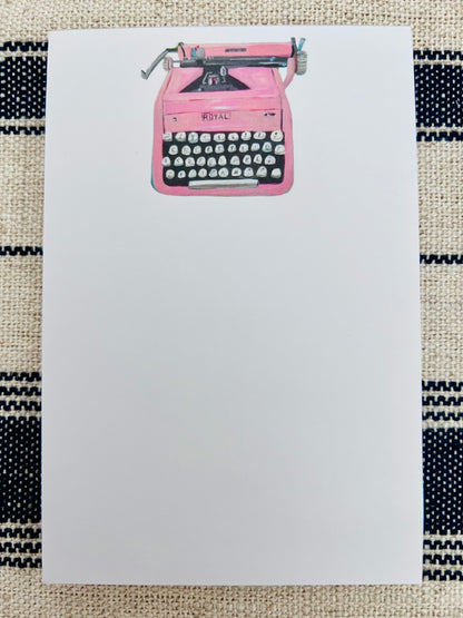 Pink Typewriter Le Petit Notepad