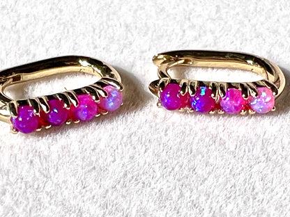 Pink Opal Ombre Earrings