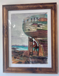 "Beached" Framed Oil Pastel by John Earle