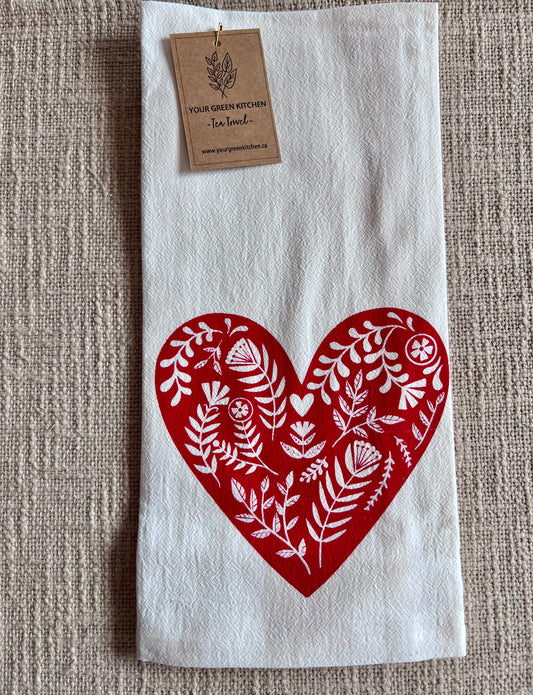 Red Heart 100% GOTS Organic Cotton Tea Towel