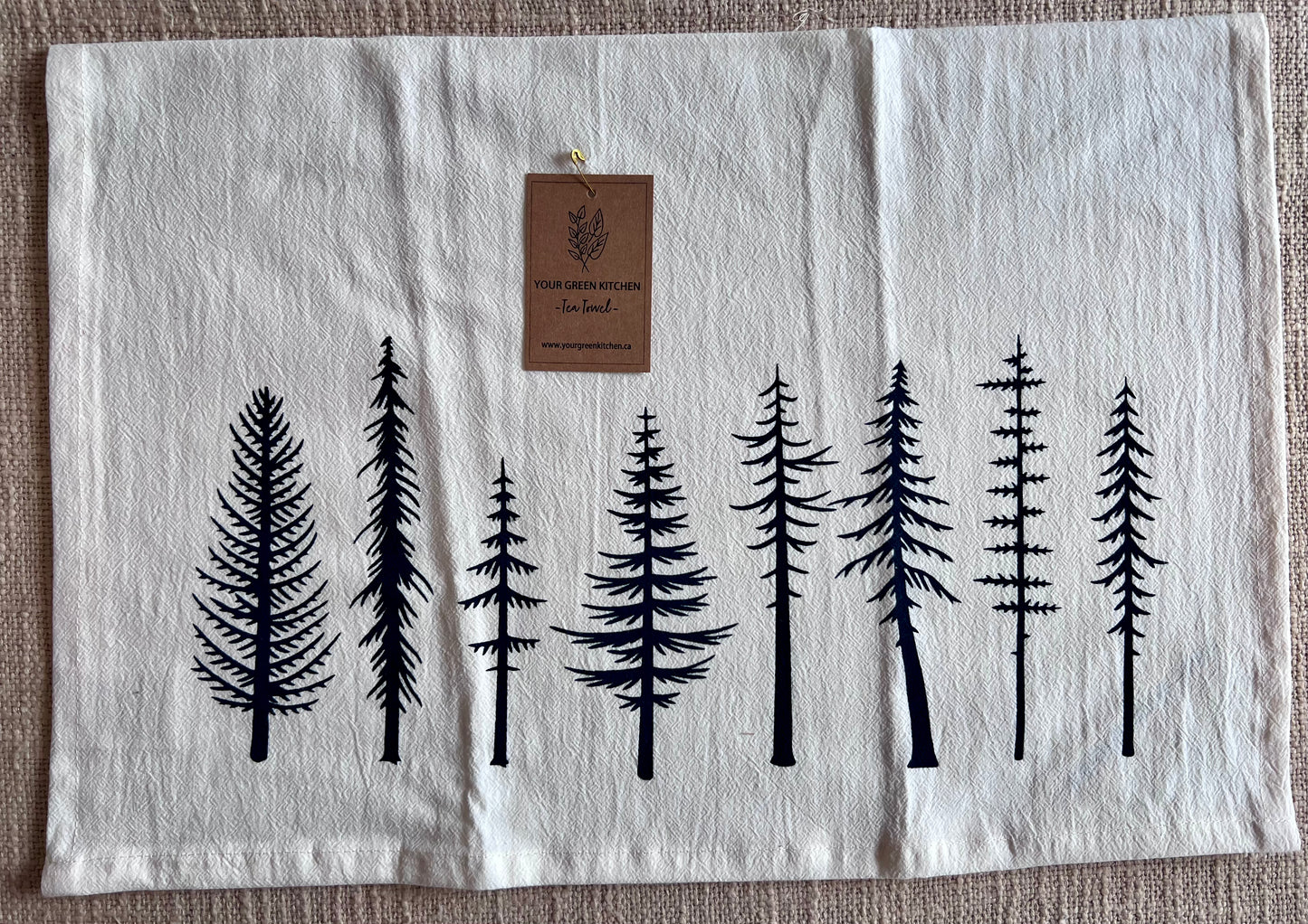Forest Trees 100% GOTS Organic Cotton Tea Towel