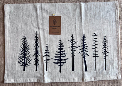 Forest Trees 100% GOTS Organic Cotton Tea Towel