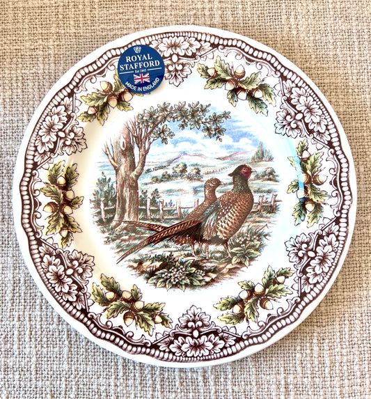 Royal Stafford Woodland Pheasants Salad Plate - Made in England