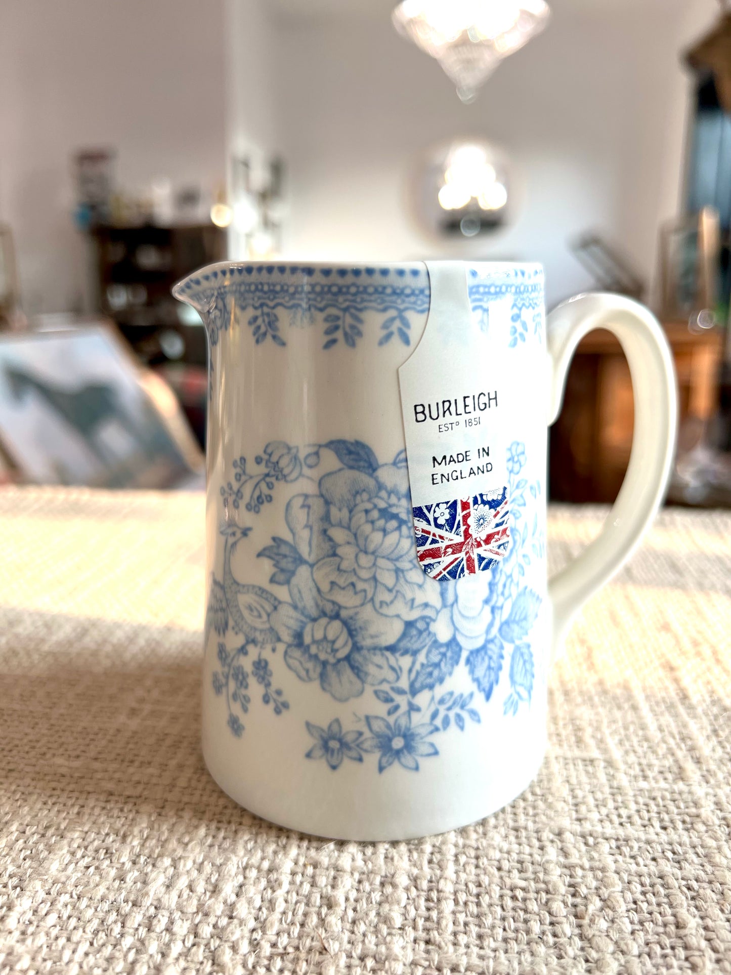 Blue Asiatic Pheasants Small Tankard Jug - Made in England