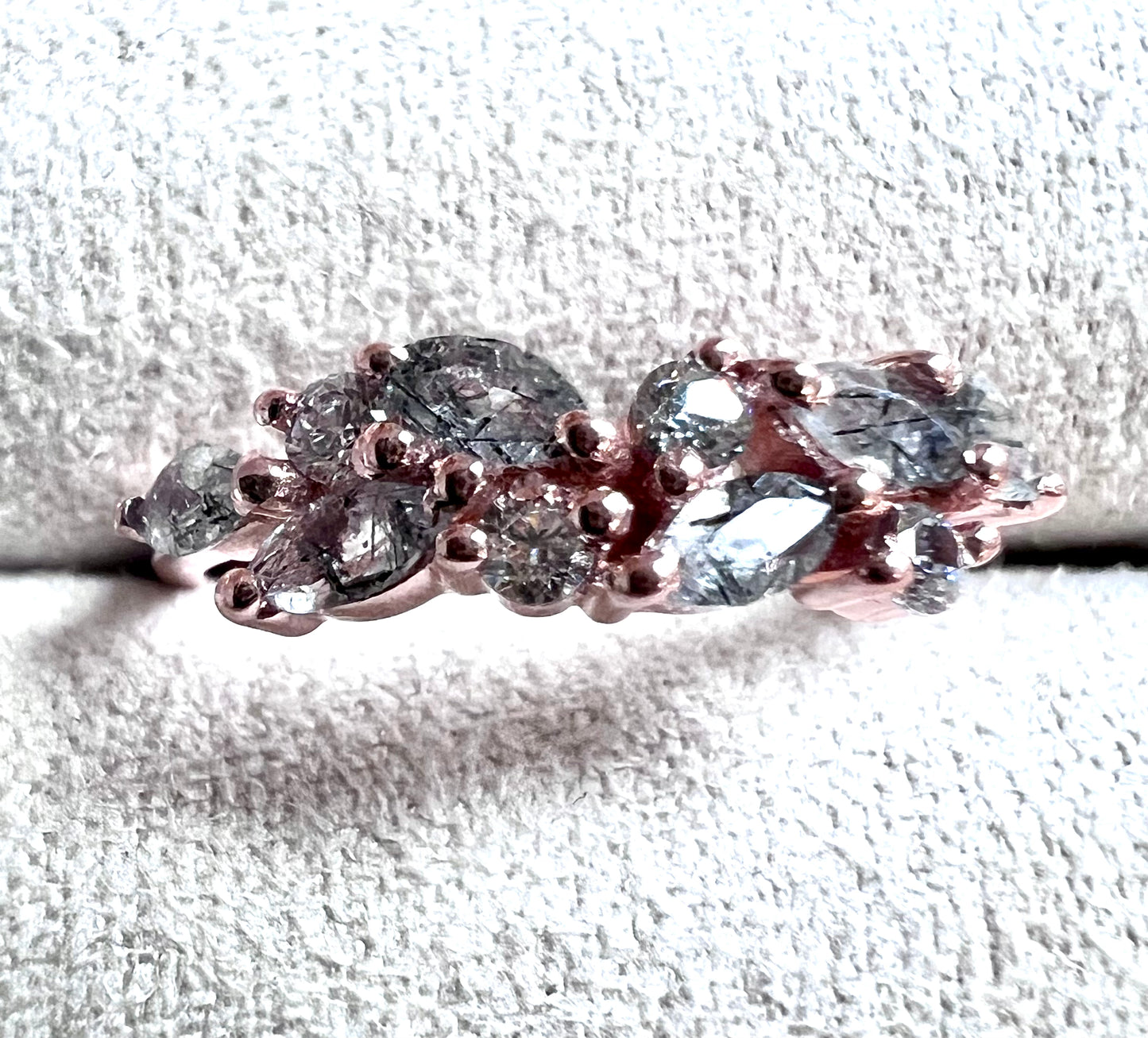 Rutilated Quartz & 14kt Rose Gold Vermeil Ring - Size 7