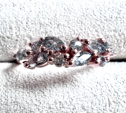 Rutilated Quartz & 14kt Rose Gold Vermeil Ring - Size 7