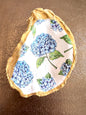 Blue Hydrangea - Handmade Decoupaged Oyster Shell