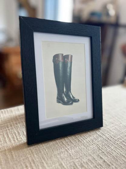 Riding Boots - Equestrian print in Black Frame