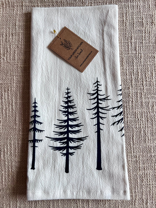 Forest Trees 100% GOTS Organic Cotton Tea Towel