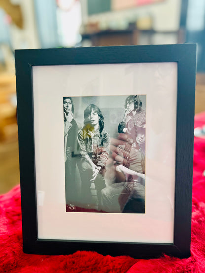 Rolling Stones Framed B&W Photo