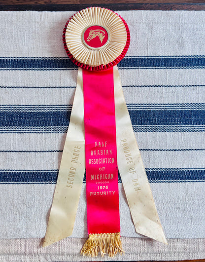 Vintage 1975 Horse Show Ribbon - Half Arabian Association of Michigan
