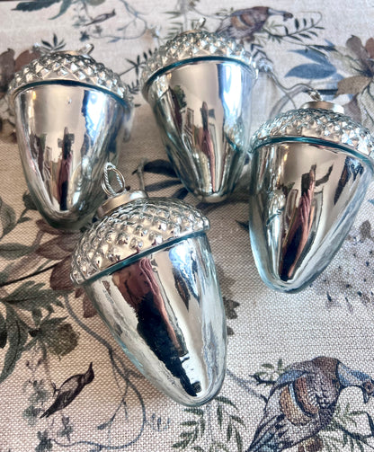 Large Silver Acorn