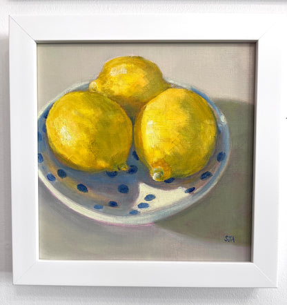 Bowl of Lemons - Original Painting by Susan Anderson